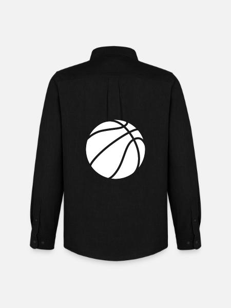 Basketball logo white - Men's Oxford Shirt by Stanley/Stella - black