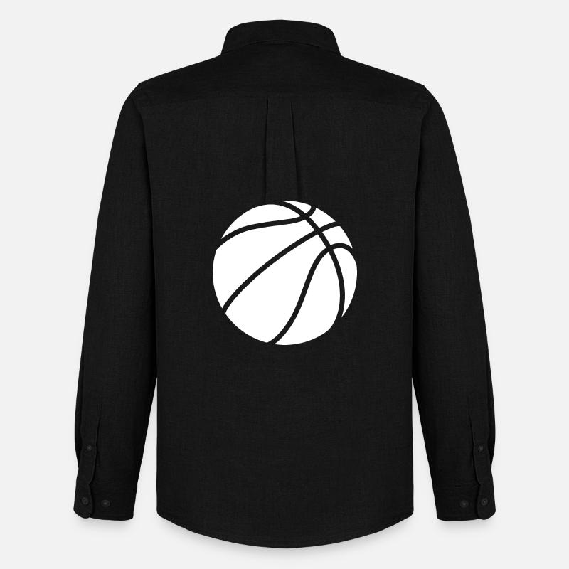Logo de basket-ball blanc - Chemise Oxford homme Stanley/Stella - noir