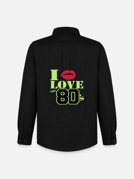 I love the 80s - Men's Oxford Shirt by Stanley/Stella - black