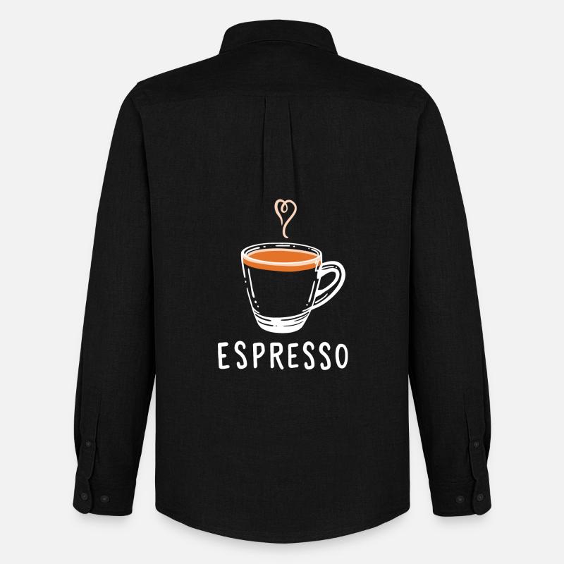 Espresso - Männer Oxford Hemd von Stanley/Stella - Schwarz
