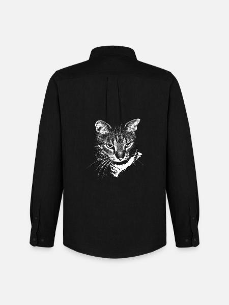 Cat Kitten Cat Shirt Gift - Men's Oxford Shirt by Stanley/Stella - black
