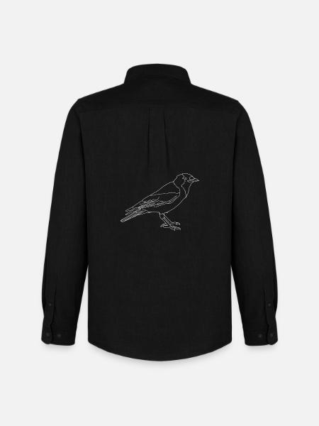 Jackdaw lineart - Men's Oxford Shirt by Stanley/Stella - black