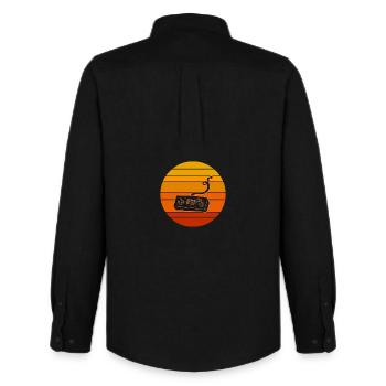 Gaming Gamer - Chemise Oxford homme Stanley/Stella - noir - Dos - AI Model Male 185 dark (185cm)