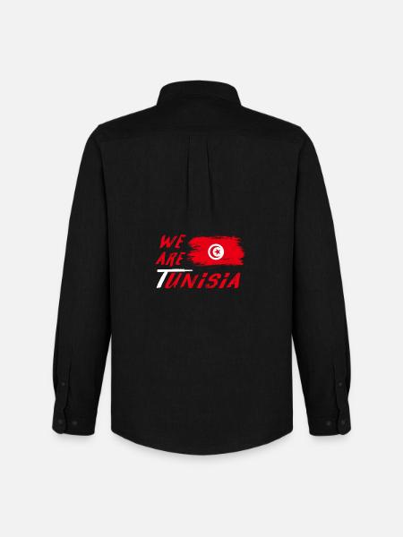 We are Tunisia design / gift idea - Men's Oxford Shirt by Stanley/Stella - black
