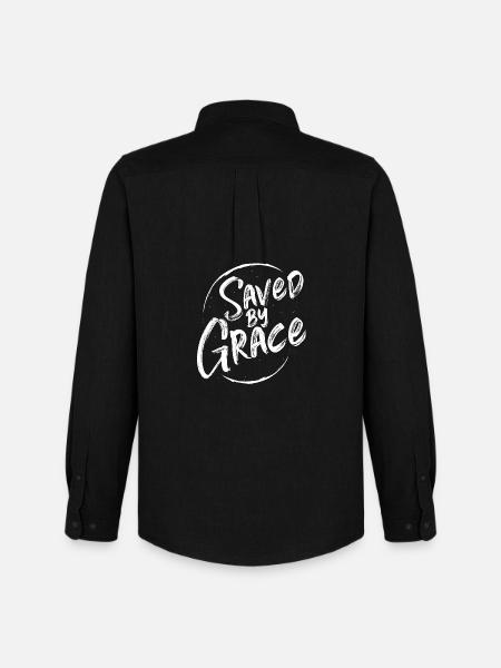 Saved by Grace - Men's Oxford Shirt by Stanley/Stella - black