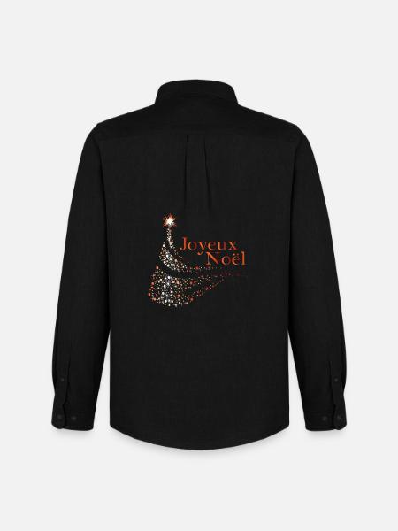 Joyeux Noël Dots Étincelants - Chemise Oxford homme Stanley/Stella - noir