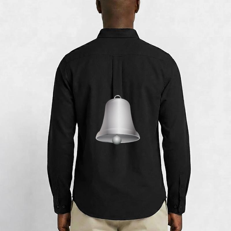große silberfarbene Kirchen Glocke oder Glöckchen Männer Oxford Hemd von Stanley/Stella