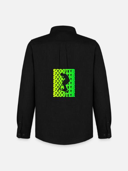 Scooter Sport Design / Gift Idea - Men's Oxford Shirt by Stanley/Stella - black