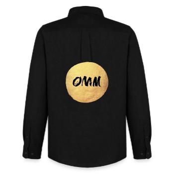 Yoga Circle Gold om Meditation India Sun Relax - Men's Oxford Shirt by Stanley/Stella - black - Back - AI Model Male 185 dark (185cm)