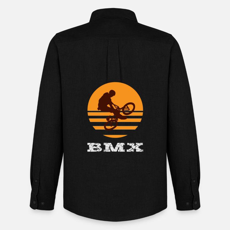 BMX - Männer Oxford Hemd von Stanley/Stella - Schwarz