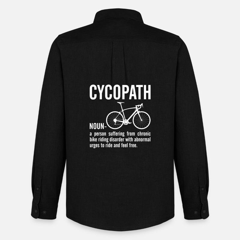 Cyclopath Bicycle Bold Quote Tee - Männer Oxford Hemd von Stanley/Stella - Schwarz