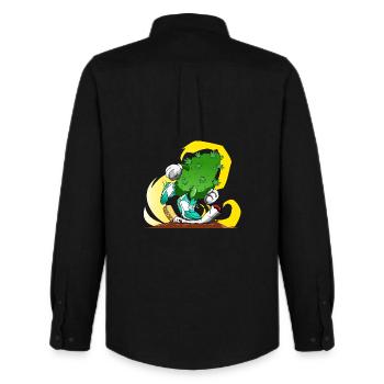 Smoke weed, not cigarettes - Men's Oxford Shirt by Stanley/Stella - black - Back - AI Model Male 185 dark (185cm)