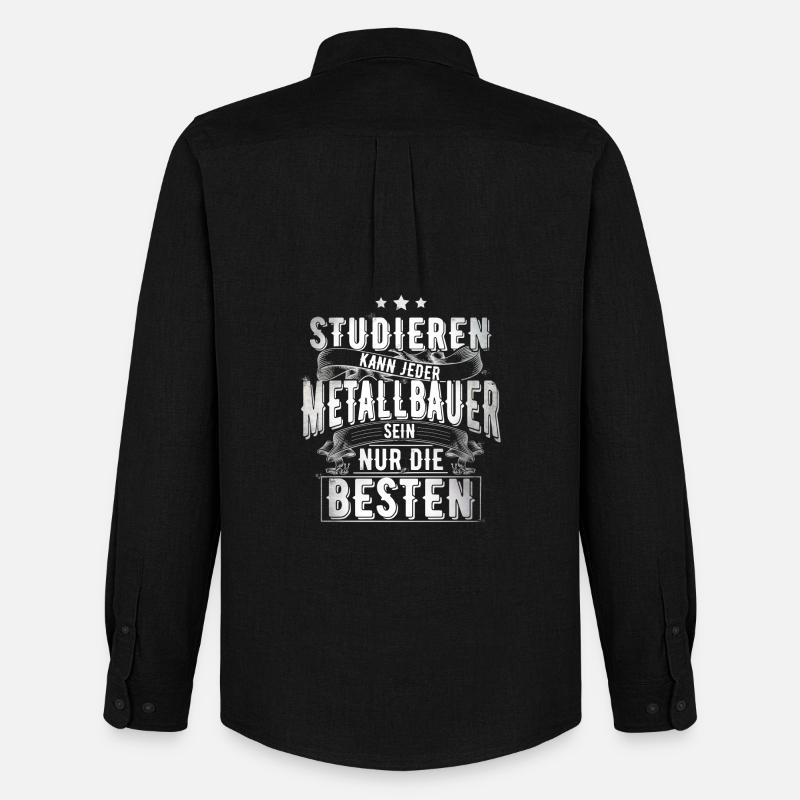Metallbauer - Männer Oxford Hemd von Stanley/Stella - Schwarz