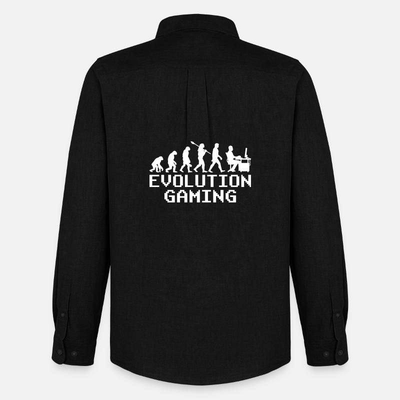 Pc gaming evolution - Men's Oxford Shirt by Stanley/Stella - black