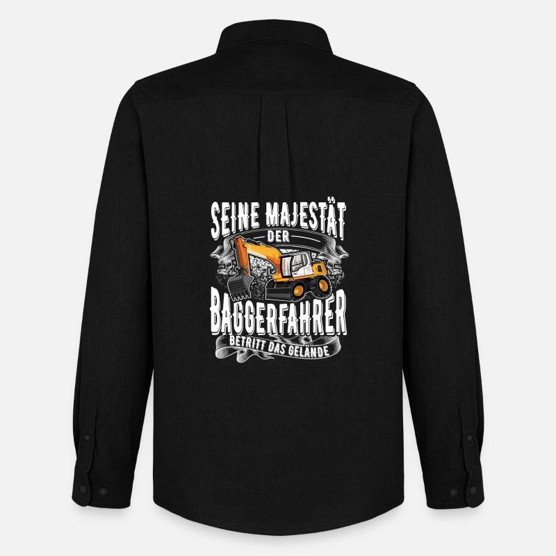 Baggerfahrer - Männer Oxford Hemd von Stanley/Stella - Schwarz