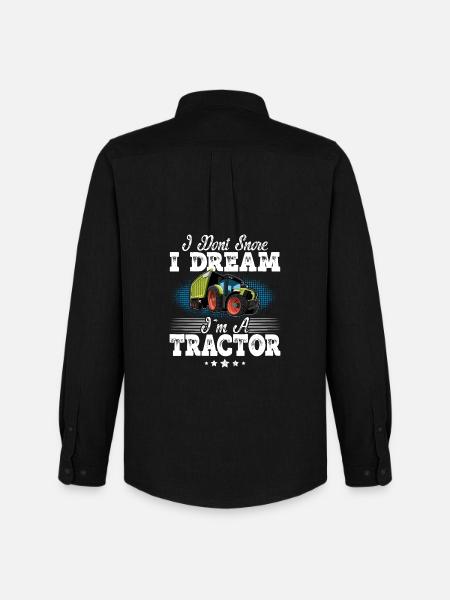 Tractor snoring funny saying - Men's Oxford Shirt by Stanley/Stella - black
