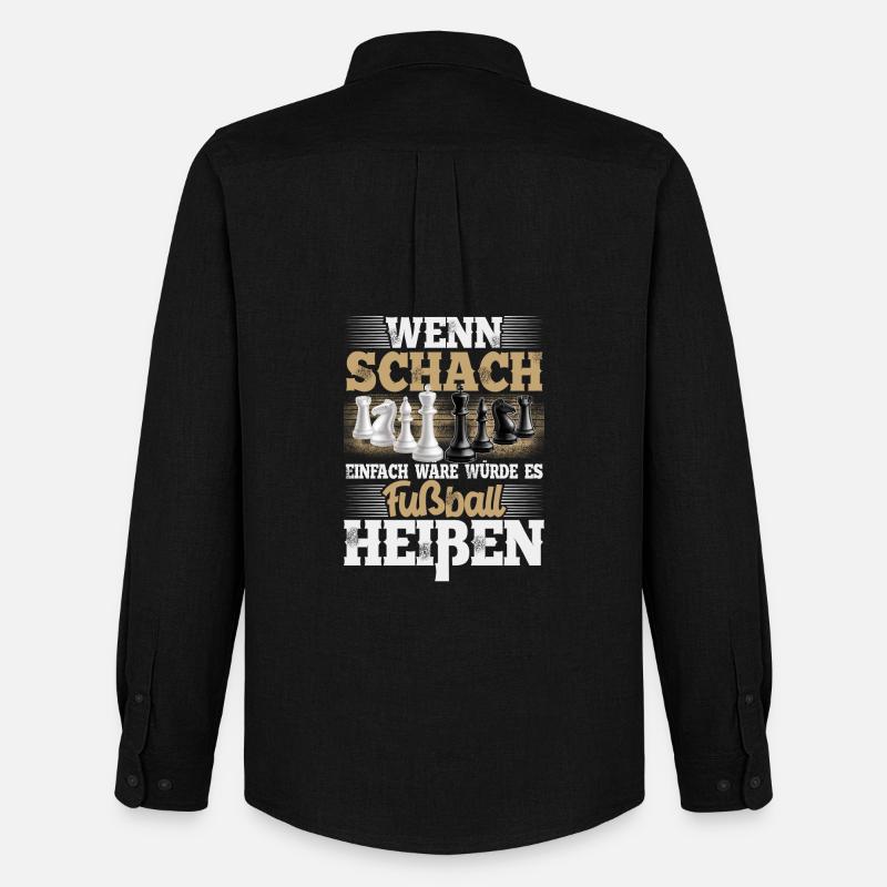 Schach - Männer Oxford Hemd von Stanley/Stella - Schwarz