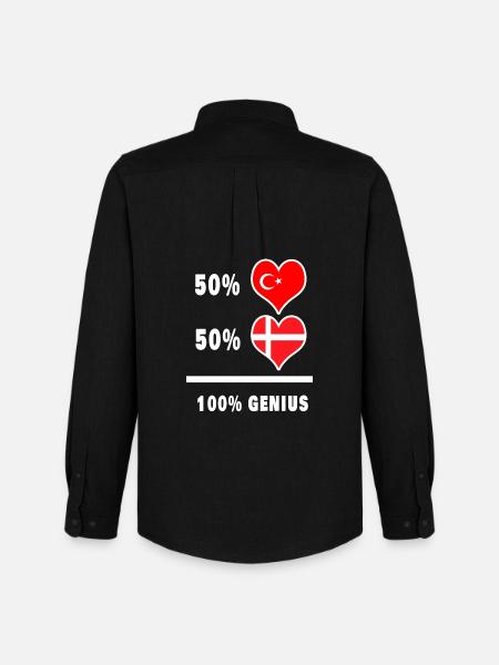 Denmark and Turkey awesome / gift - Men's Oxford Shirt by Stanley/Stella - black