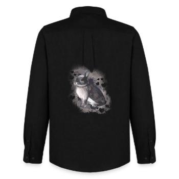 Hase Kaninchen - Männer Oxford Hemd von Stanley/Stella - Schwarz - Hinten - AI Model Male 185 dark (185cm)