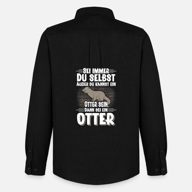 Otter - Männer Oxford Hemd von Stanley/Stella - Schwarz