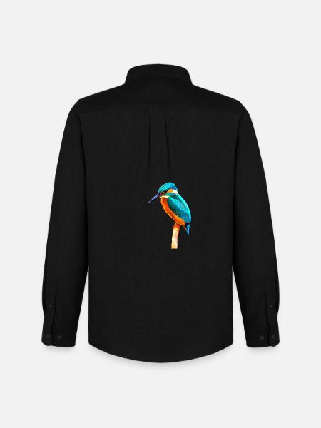 Kingfisher - Chemise Oxford homme Stanley/Stella - noir