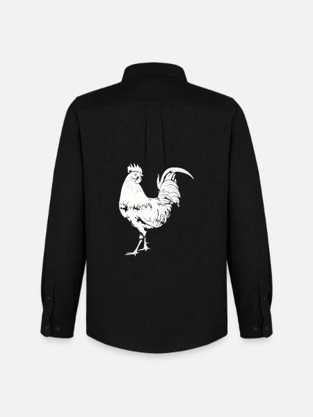 Rooster Chicken Rooster - Men's Oxford Shirt by Stanley/Stella - black