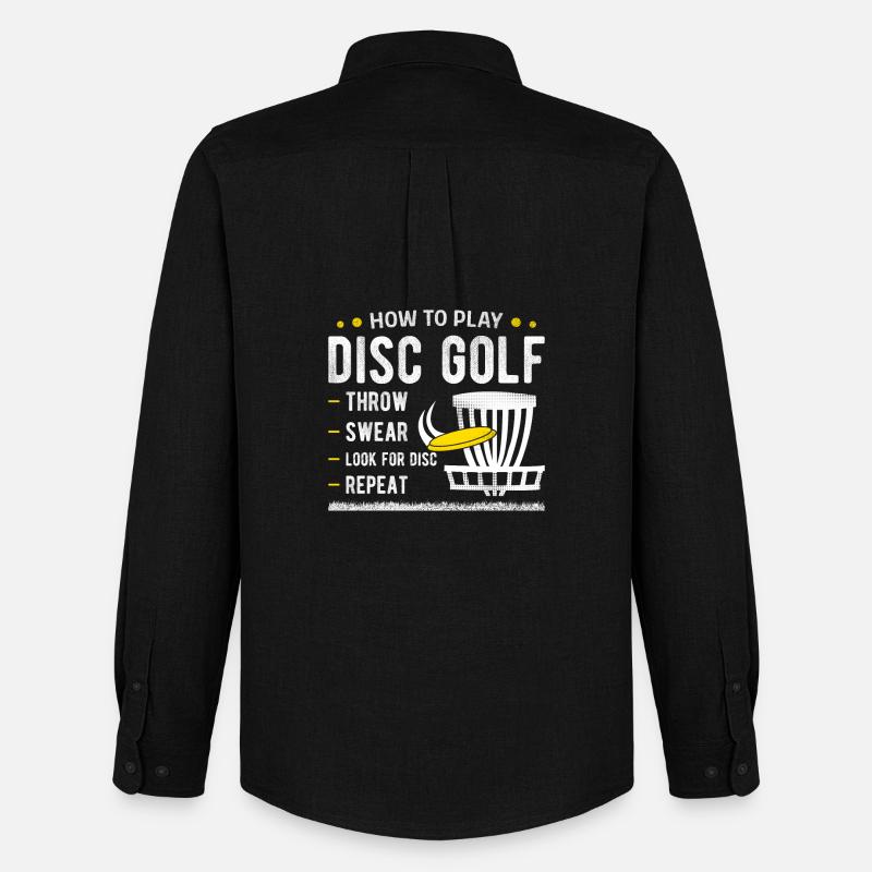 Disc Golf - Männer Oxford Hemd von Stanley/Stella - Schwarz