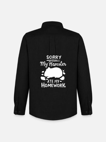 Hamster students back to school - Men's Oxford Shirt by Stanley/Stella - black