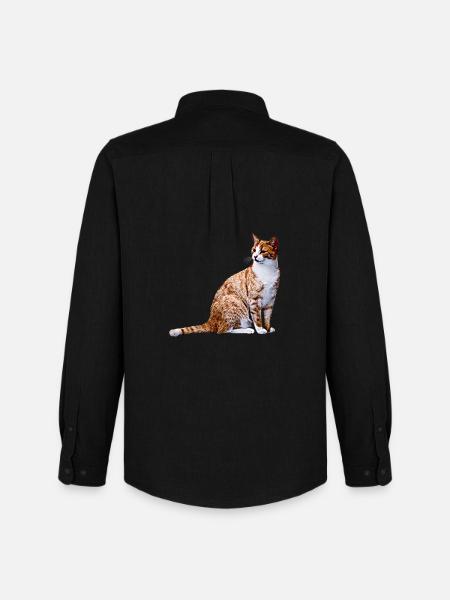 Chat chat chat Cat Cat - Chemise Oxford homme Stanley/Stella - noir