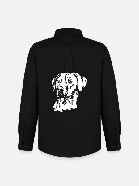 Rhodesian Ridgeback head "Black Edition" - Men's Oxford Shirt by Stanley/Stella - black