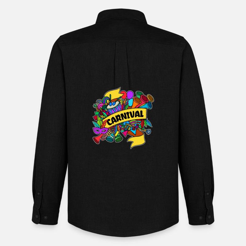 Carnaval carnaval de carnaval - Chemise Oxford homme Stanley/Stella - noir