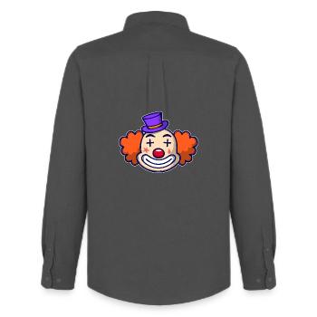 Carnaval clown carnaval - Chemise Oxford homme Stanley/Stella - charbon - Dos - AI Model Male 185 dark (185cm)