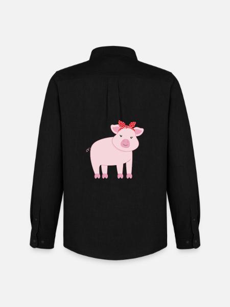 Pig pigs - Men's Oxford Shirt by Stanley/Stella - black
