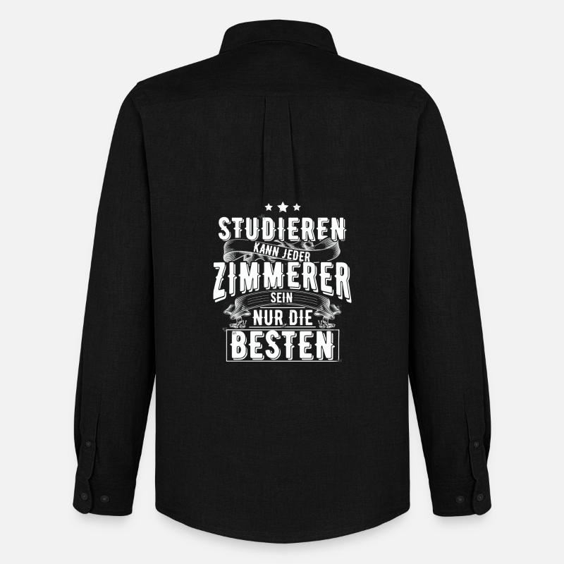 Zimmerer - Männer Oxford Hemd von Stanley/Stella - Schwarz