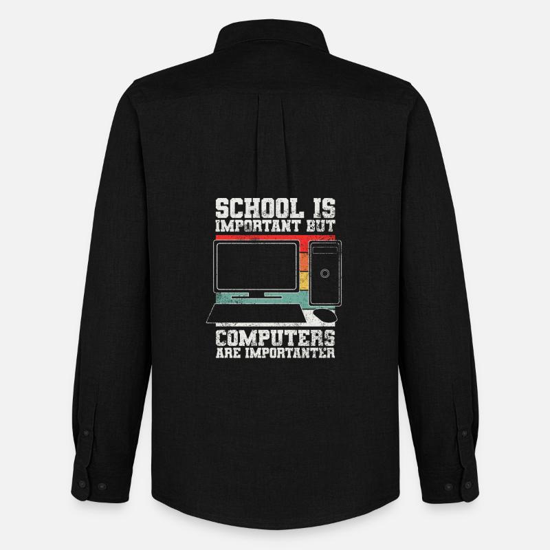 Computer Programmierer - Männer Oxford Hemd von Stanley/Stella - Schwarz