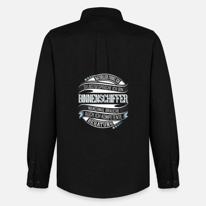 Binnenschiffer - Männer Oxford Hemd von Stanley/Stella - Schwarz