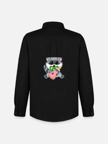 Bébé raton laveur - Chemise Oxford homme Stanley/Stella - noir