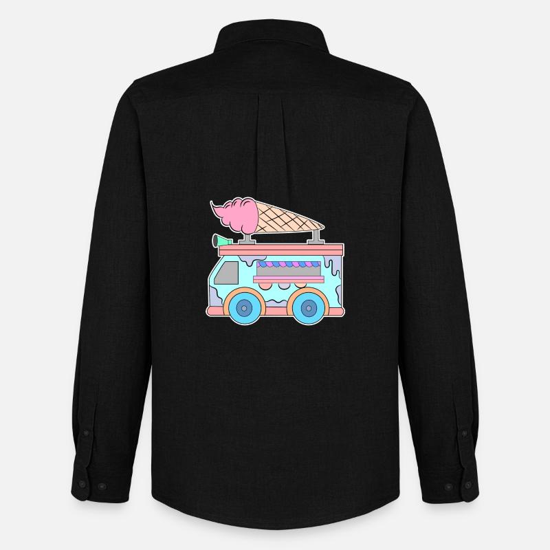 Kids Eiscreme - Männer Oxford Hemd von Stanley/Stella - Schwarz