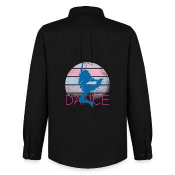dance 2021 - Men's Oxford Shirt by Stanley/Stella - black - Back - AI Model Male 185 dark (185cm)