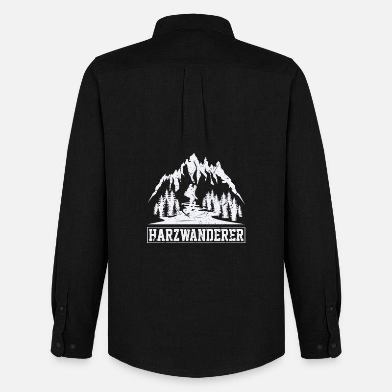 Harzwanderer - Männer Oxford Hemd von Stanley/Stella - Schwarz