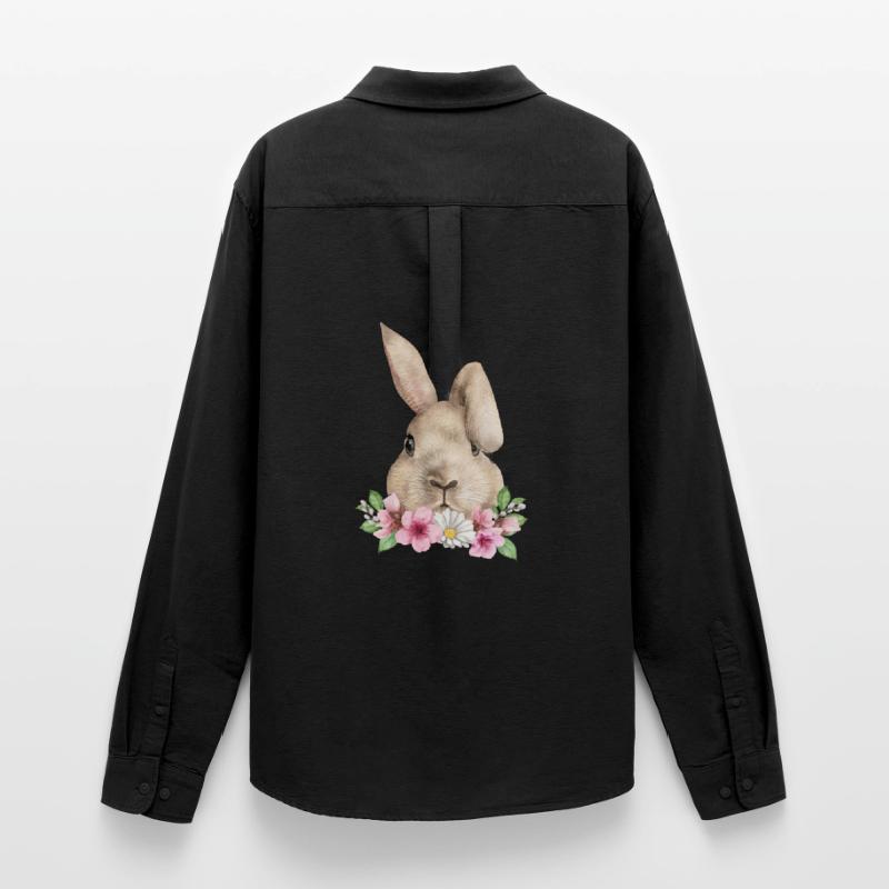 Rabbit Floppy Ear Easter Rabbit Mom Men's Oxford Shirt by Stanley/Stella