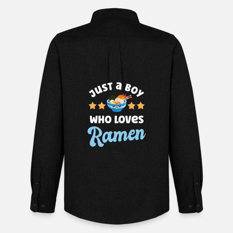 Ramen Nudeln - Männer Oxford Hemd von Stanley/Stella - Schwarz