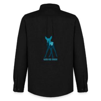 Climate Change Environmental Protection Roe Deer - Men's Oxford Shirt by Stanley/Stella - black - Back - AI Model Male 185 dark (185cm)