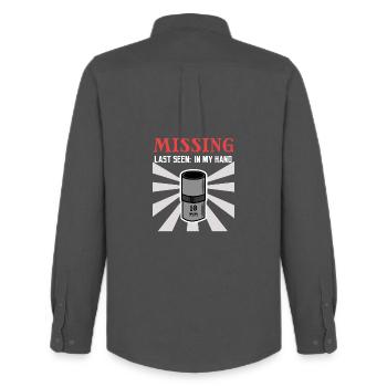 Humorous Statement Tool Mechanic Car - Men's Oxford Shirt by Stanley/Stella - anthracite - Back - AI Model Male 185 dark (185cm)