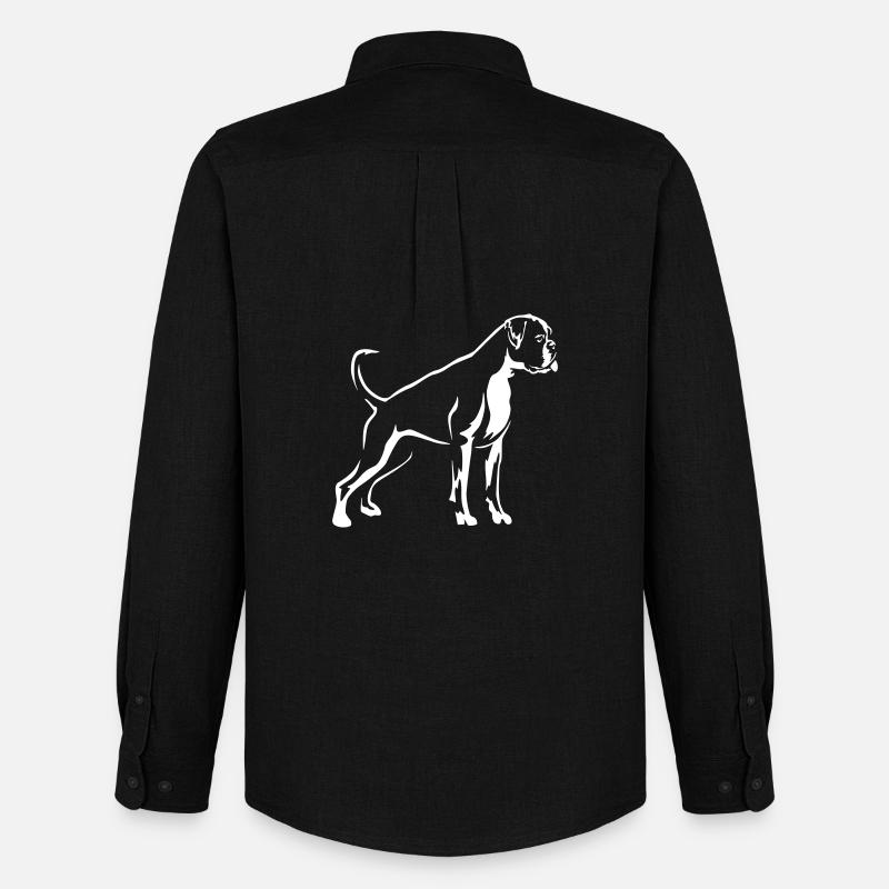 Boxer "Black Edition" - Männer Oxford Hemd von Stanley/Stella - Schwarz