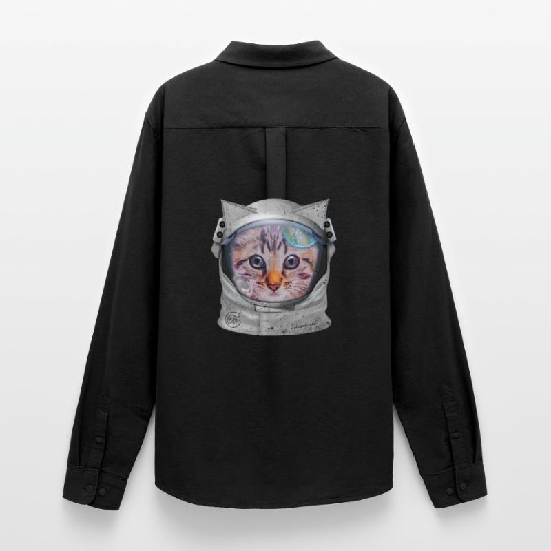 Chat dans l’espace Chemise Oxford homme Stanley/Stella
