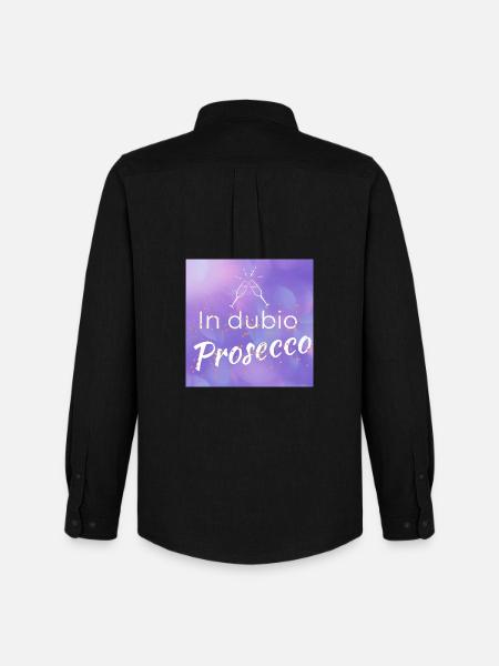 funny saying: "In dubio Prosecco" - Men's Oxford Shirt by Stanley/Stella - black