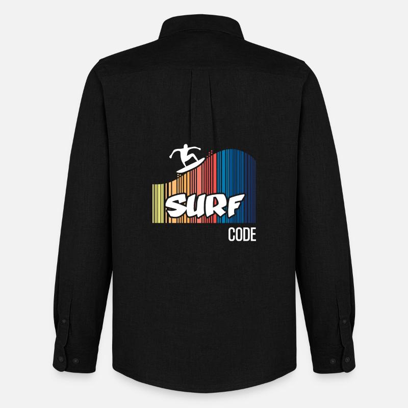 Surf Code (dark) - Men's Oxford Shirt by Stanley/Stella - black
