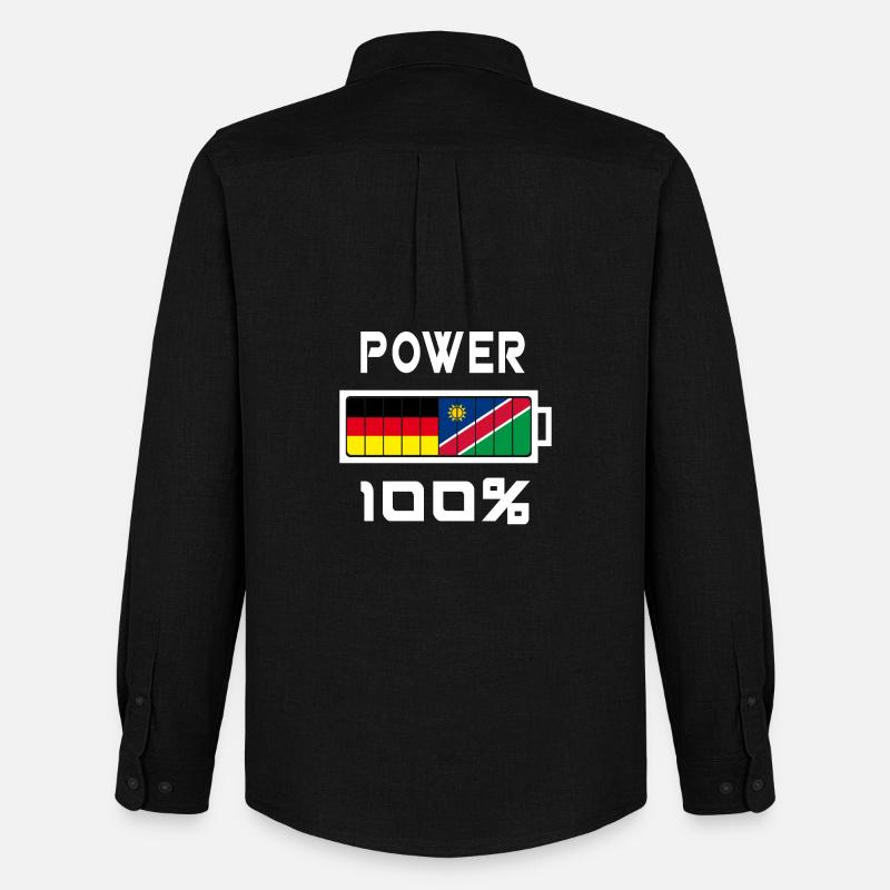 Deutschland und Namibia Power 100% - Männer Oxford Hemd von Stanley/Stella - Schwarz
