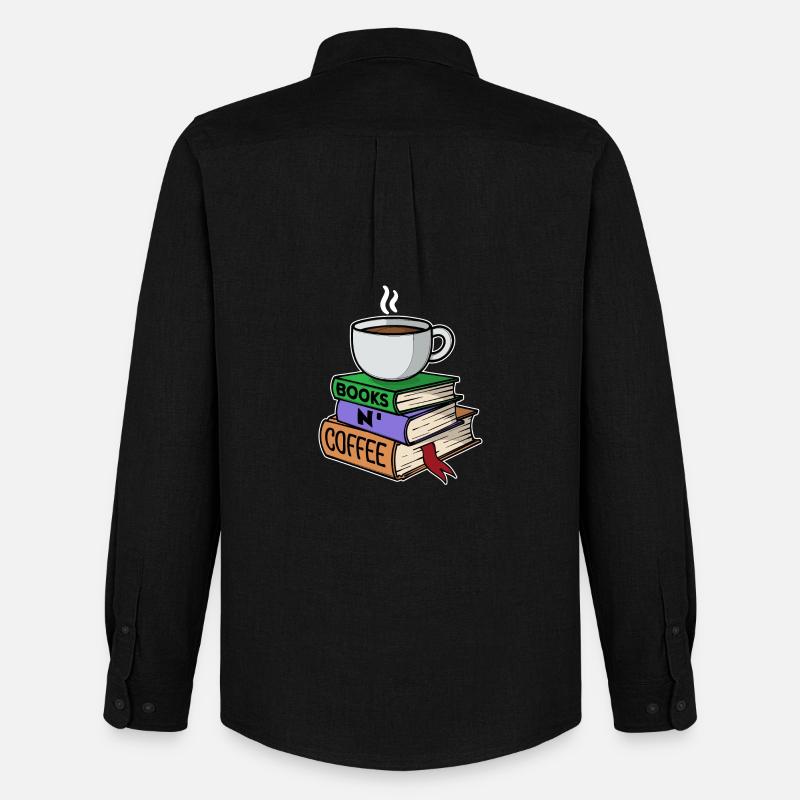 Kaffeetrinker Milchkaffee Kaffee Trinken Statement - Männer Oxford Hemd von Stanley/Stella - Schwarz